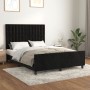 Estructura de cama con cabecero de terciopelo negro 140x190 cm de vidaXL, Camas y somieres - Ref: Foro24-3125997, Precio: 261...