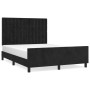 Estructura de cama con cabecero de terciopelo negro 140x190 cm de vidaXL, Camas y somieres - Ref: Foro24-3125997, Precio: 261...