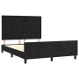 Estructura de cama con cabecero de terciopelo negro 140x190 cm de vidaXL, Camas y somieres - Ref: Foro24-3125997, Precio: 261...