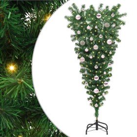 Árbol de Navidad artificial preiluminado invertido con conjunto de bolas en Decoración Festiva y Estacional | Comprar online en 
