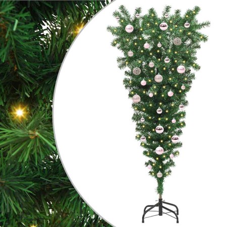 Árbol de Navidad artificial preiluminado invertido con conjunto de bolas en Decoración Festiva y Estacional | Comprar online en 