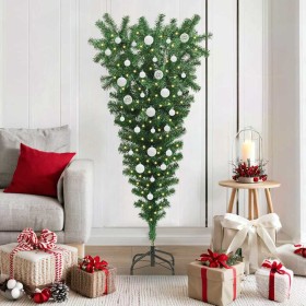 Árbol de Navidad artificial preiluminado al revés con juego de bolas en Decoración Festiva y Estacional | Comprar online en Foru