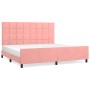 Estructura de cama con cabecero de terciopelo rosa 200x200 cm de vidaXL, Camas y somieres - Ref: Foro24-3125780, Precio: 243,...