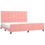 Estructura de cama con cabecero de terciopelo rosa 200x200 cm de vidaXL, Camas y somieres - Ref: Foro24-3125780, Precio: 243,...