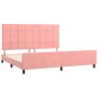 Estructura de cama con cabecero de terciopelo rosa 200x200 cm de vidaXL, Camas y somieres - Ref: Foro24-3125780, Precio: 243,...