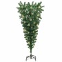 Árbol de Navidad artificial de cabeza abajo preiluminado con juego de bolas en Decoración Festiva y Estacional | Comprar online 