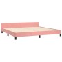 Estructura de cama con cabecero de terciopelo rosa 200x200 cm de vidaXL, Camas y somieres - Ref: Foro24-3125780, Precio: 243,...