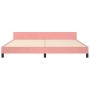 Estructura de cama con cabecero de terciopelo rosa 200x200 cm de vidaXL, Camas y somieres - Ref: Foro24-3125780, Precio: 243,...