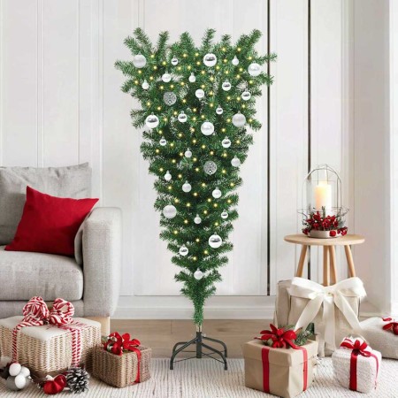 Árbol de Navidad artificial preiluminado al revés con juego de bolas en Decoración Festiva y Estacional | Comprar online en Foru