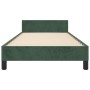 Estructura cama con cabecero terciopelo verde oscuro 100x200 cm de vidaXL, Camas y somieres - Ref: Foro24-3125925, Precio: 17...