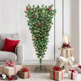 Árbol de Navidad artificial preiluminado al revés con juego de bolas en Decoración Festiva y Estacional | Comprar online en Foru