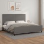 Estructura de cama con cabecero cuero sintético gris 200x200 cm de vidaXL, Camas y somieres - Ref: Foro24-3125473, Precio: 25...