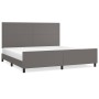 Estructura de cama con cabecero cuero sintético gris 200x200 cm de vidaXL, Camas y somieres - Ref: Foro24-3125473, Precio: 25...