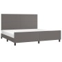 Estructura de cama con cabecero cuero sintético gris 200x200 cm de vidaXL, Camas y somieres - Ref: Foro24-3125473, Precio: 25...