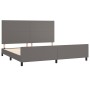 Estructura de cama con cabecero cuero sintético gris 200x200 cm de vidaXL, Camas y somieres - Ref: Foro24-3125473, Precio: 25...