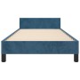 Estructura cama con cabecero terciopelo azul oscuro 90x200 cm de vidaXL, Camas y somieres - Ref: Foro24-3125920, Precio: 181,...