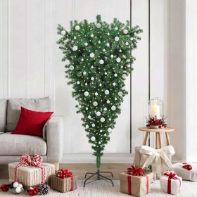 Árbol de Navidad artificial preiluminado invertido con juego de bolas en Decoración Festiva y Estacional | Comprar online en For