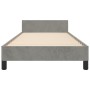 Estructura de cama con cabecero terciopelo gris claro 100x200cm de vidaXL, Camas y somieres - Ref: Foro24-3125617, Precio: 13...