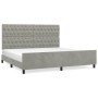 Estructura de cama con cabecero terciopelo gris claro 200x200cm de vidaXL, Camas y somieres - Ref: Foro24-3125958, Precio: 28...