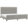 Estructura de cama con cabecero terciopelo gris claro 200x200cm de vidaXL, Camas y somieres - Ref: Foro24-3125958, Precio: 28...