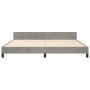 Estructura de cama con cabecero terciopelo gris claro 200x200cm de vidaXL, Camas y somieres - Ref: Foro24-3125958, Precio: 28...