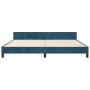 Estructura cama con cabecero terciopelo azul oscuro 200x200 cm de vidaXL, Camas y somieres - Ref: Foro24-3125901, Precio: 246...