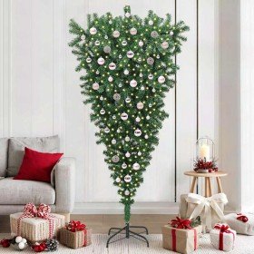 Árbol de Navidad artificial preiluminado al revés con juego de bolas en Decoración Festiva y Estacional | Comprar online en Foru