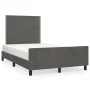Dark gray velvet bed frame with headboard 120x200 cm by vidaXL, Beds and slatted bases - Ref: Foro24-3125685, Price: 168,52 €...