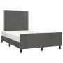 Dark gray velvet bed frame with headboard 120x200 cm by vidaXL, Beds and slatted bases - Ref: Foro24-3125685, Price: 168,52 €...