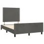 Dark gray velvet bed frame with headboard 120x200 cm by vidaXL, Beds and slatted bases - Ref: Foro24-3125685, Price: 168,52 €...