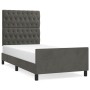 Estructura cama con cabecero terciopelo gris oscuro 100x200 cm de vidaXL, Camas y somieres - Ref: Foro24-3125923, Precio: 145...