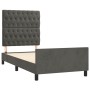 Estructura cama con cabecero terciopelo gris oscuro 100x200 cm de vidaXL, Camas y somieres - Ref: Foro24-3125923, Precio: 145...