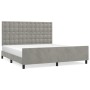 Estructura de cama con cabecero terciopelo gris claro 160x200cm de vidaXL, Camas y somieres - Ref: Foro24-3126007, Precio: 23...