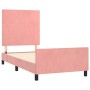 Estructura de cama con cabecero de terciopelo rosa 90x190 cm de vidaXL, Camas y somieres - Ref: Foro24-3125610, Precio: 156,1...