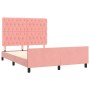 Estructura de cama con cabecero de terciopelo rosa 140x190 cm de vidaXL, Camas y somieres - Ref: Foro24-3125939, Precio: 273,...