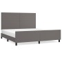 Estructura de cama con cabecero cuero sintético gris 180x200cm de vidaXL, Camas y somieres - Ref: Foro24-3125467, Precio: 238...