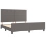 Estructura de cama con cabecero cuero sintético gris 180x200cm de vidaXL, Camas y somieres - Ref: Foro24-3125467, Precio: 238...