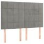 Estructura de cama con cabecero terciopelo gris claro 140x190cm de vidaXL, Camas y somieres - Ref: Foro24-3125757, Precio: 22...