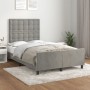Estructura de cama con cabecero terciopelo gris claro 120x200cm de vidaXL, Camas y somieres - Ref: Foro24-3125989, Precio: 17...