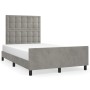 Estructura de cama con cabecero terciopelo gris claro 120x200cm de vidaXL, Camas y somieres - Ref: Foro24-3125989, Precio: 17...