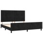 Estructura de cama con cabecero de terciopelo negro 160x200 cm de vidaXL, Camas y somieres - Ref: Foro24-3125887, Precio: 238...