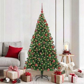 Árbol de Navidad artificial Verde 180 cm PVC y Acero y Plástico en Decoración Festiva y Estacional | Comprar online en Foru.es