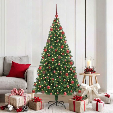 Árbol de Navidad artificial Verde 180 cm PVC y Acero y Plástico en Decoración Festiva y Estacional | Comprar online en Foru.es