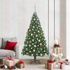 Árbol de Navidad artificial Verde 180 cm PVC y Acero y Plástico en Decoración Festiva y Estacional | Comprar online en Foru.es