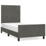 Estructura cama con cabecero terciopelo gris oscuro 100x200 cm de vidaXL, Camas y somieres - Ref: Foro24-3125862, Precio: 137...