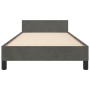 Estructura cama con cabecero terciopelo gris oscuro 100x200 cm de vidaXL, Camas y somieres - Ref: Foro24-3125862, Precio: 137...