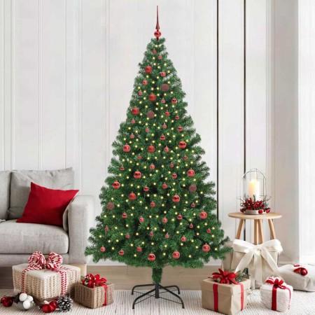 Árbol de Navidad artificial Verde 210 cm PVC y Acero y Plástico en Decoración Festiva y Estacional | Comprar online en Foru.es