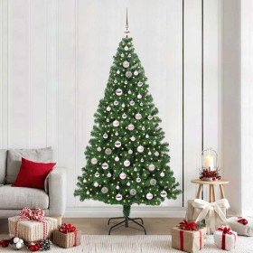 Árbol de Navidad artificial Verde 210 cm PVC y Acero y Plástico en Decoración Festiva y Estacional | Comprar online en Foru.es