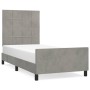 Estructura de cama con cabecero terciopelo gris claro 90x190 cm de vidaXL, Camas y somieres - Ref: Foro24-3125727, Precio: 14...