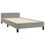 Light gray velvet bed frame with headboard 90x190 cm by vidaXL, Beds and slatted bases - Ref: Foro24-3125727, Price: 153,16 €...